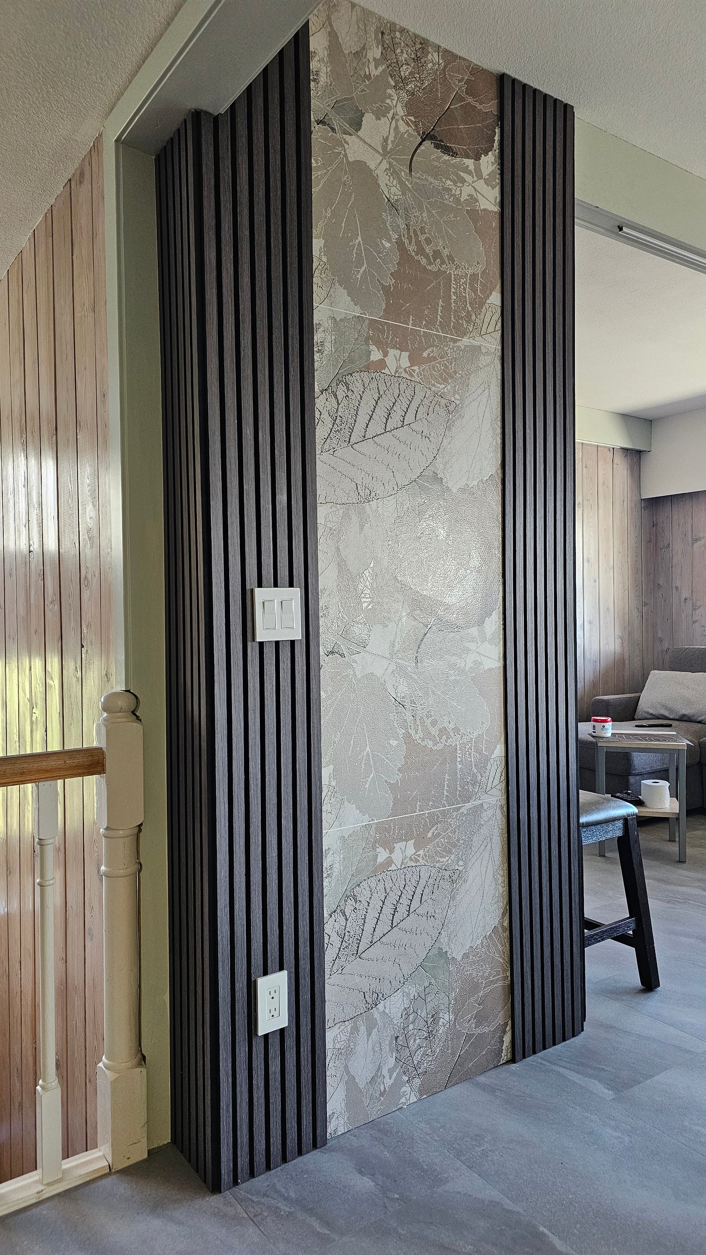 Gray Oak Wall Panel