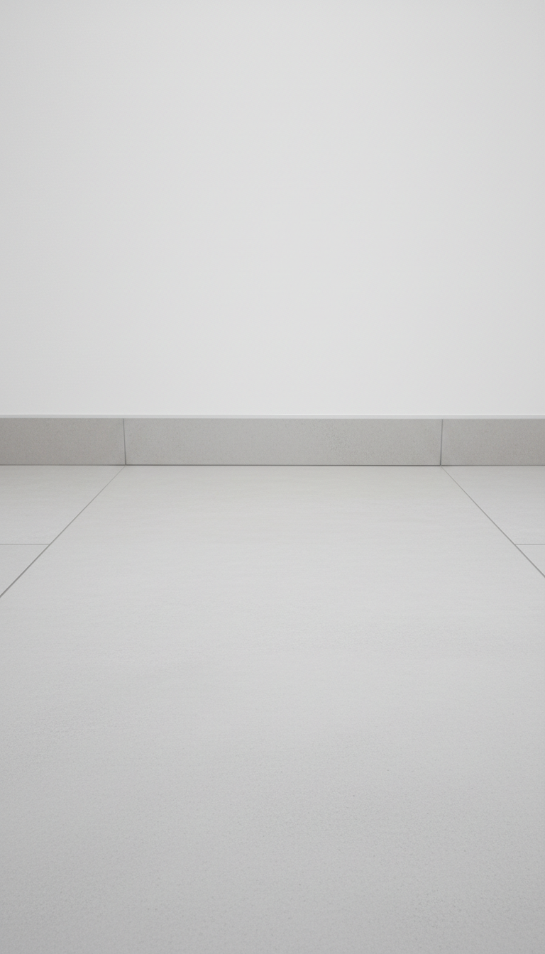 Ultra light grey ceramic floor tile