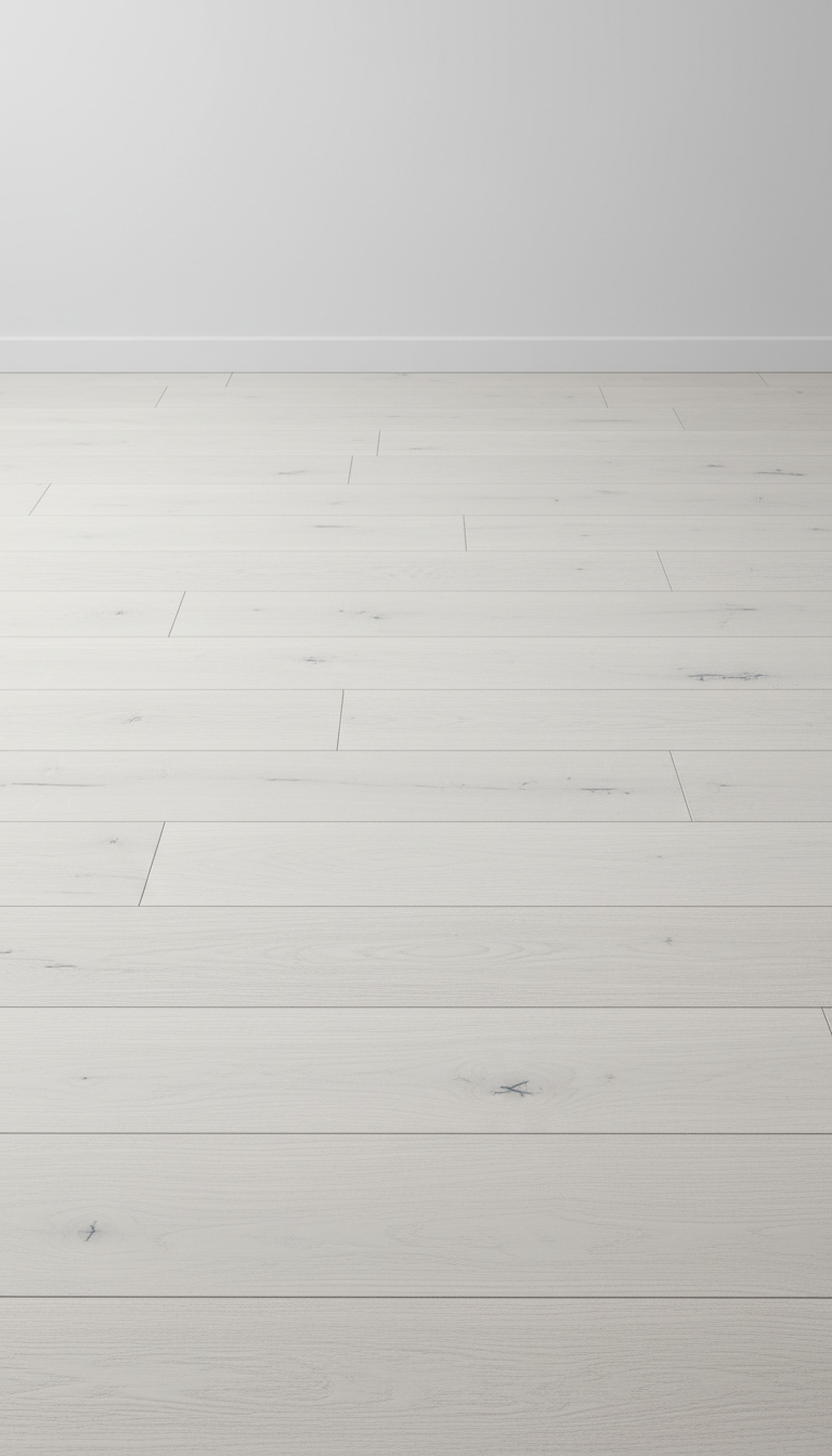 Porcelain white wide plank hardwood